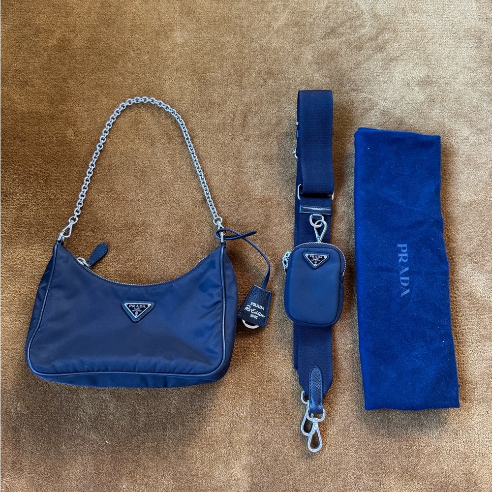 Prada Black Chain Strap Shoulder Bag